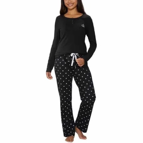 NWT Calvin Klein black with stars pajama set - Picture 1 of 4